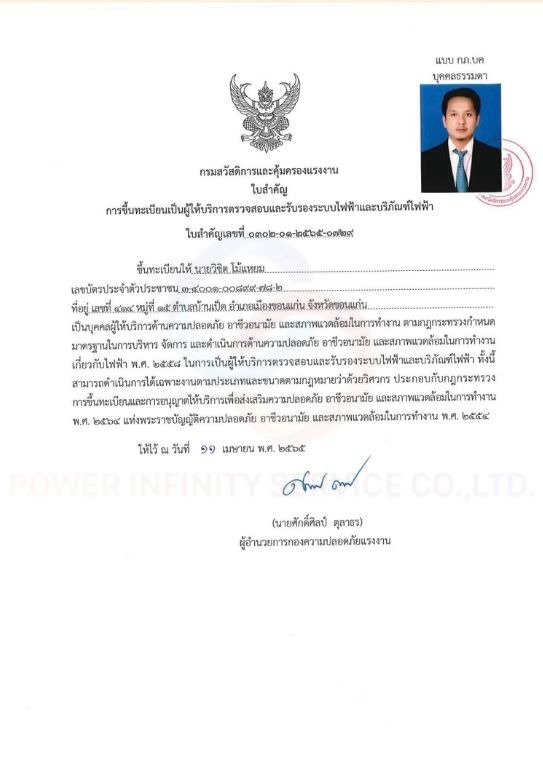 ใบอนุญาตประกอบวิชาชีพ